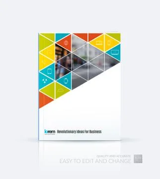 Brochure template layout, cover design annual report, magazine イラスト素材