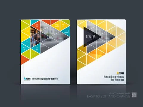 Brochure template layout, cover design annual report, magazine イラスト素材