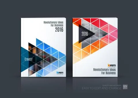 Brochure template layout, cover design annual report, magazine イラスト素材
