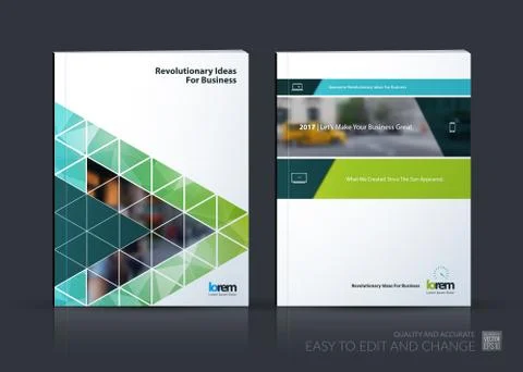 Brochure template layout, cover design annual report, magazine Stock Illustration
