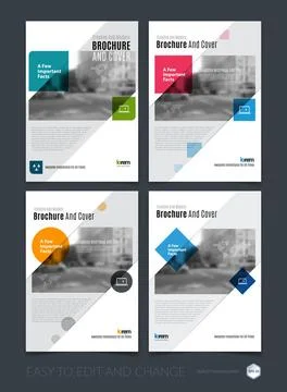 Brochure template layout, cover design annual report, magazine, Brochure t... 스톡 사진