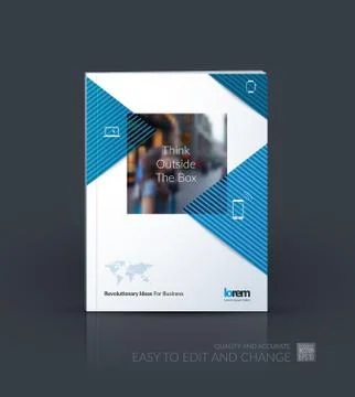 Brochure template layout, cover Illustrazione stock