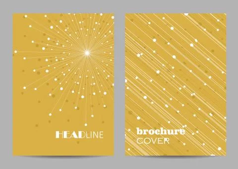 Brochure template layout design. Abstract geometric background with connected イラスト素材