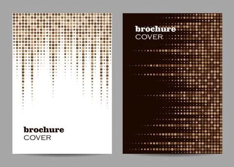 Brochure template layout design. Abstract brown dotted background Stock Illustration