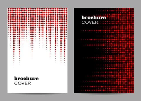 Brochure template layout design. Abstract red dotted background Stock Illustration