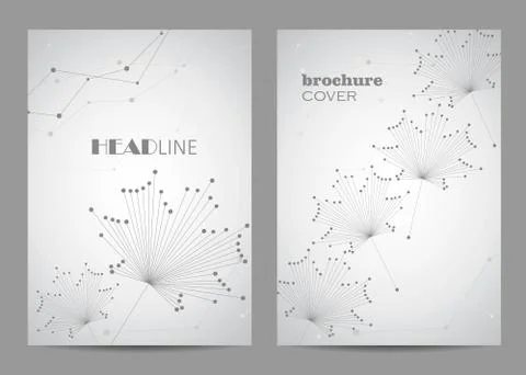 Brochure template layout design. Abstract geometric background with connected イラスト素材