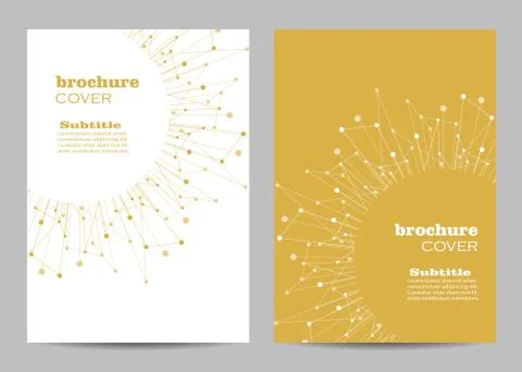 Brochure template layout design. Abstract geometric background with connected イラスト素材
