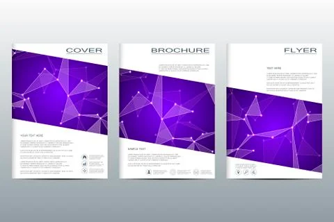 Brochure template layout, flyer, cover, annual report, magazine in A4 size Stock Illustration