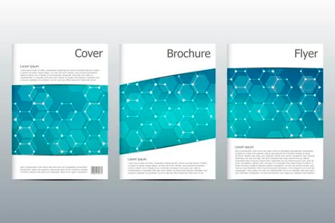 Brochure template layout, flyer, cover, annual report, magazine in A4 size Stock Illustration