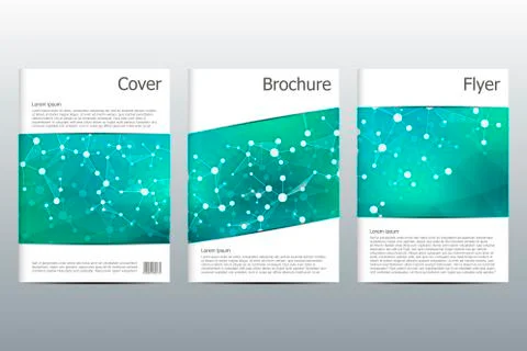 Brochure template layout, flyer, cover, annual report, magazine in A4 size Stock Illustration