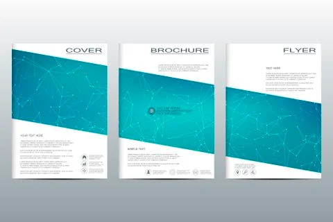 Brochure template layout, flyer, cover, annual report, magazine in A4 size Stock Illustration