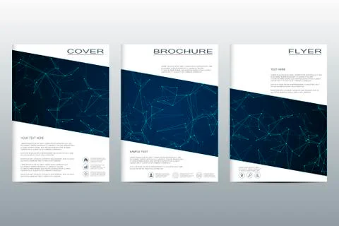 Brochure template layout, flyer, cover, annual report, magazine in A4 size Stock Illustration