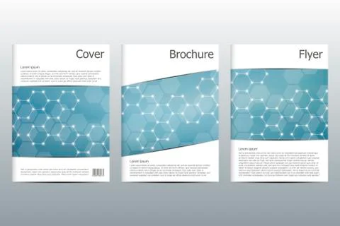 Brochure template layout, flyer, cover, annual report, magazine in A4 size Stock Illustration