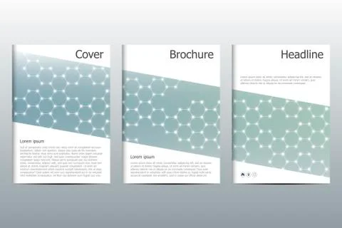 Brochure template layout, flyer, cover, annual report, magazine in A4 size Stock Illustration
