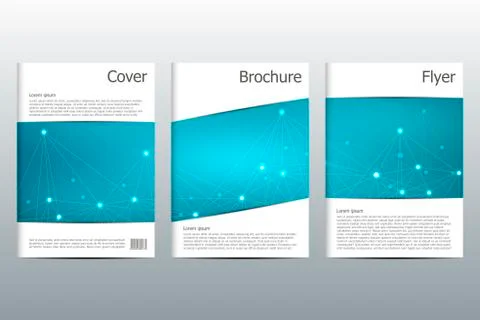 Brochure template layout, flyer, cover, annual report, magazine in A4 size Stock Illustration