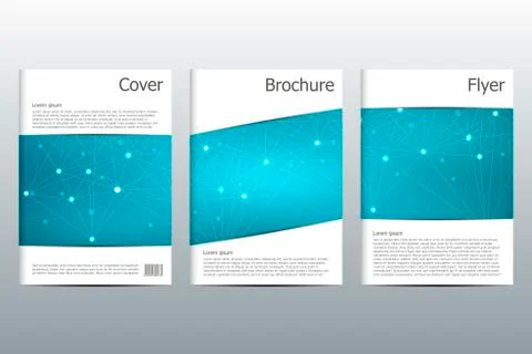 Brochure template layout, flyer, cover, annual report, magazine in A4 size Stock Illustration