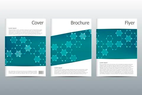 Brochure template layout, flyer, cover, annual report, magazine in A4 size Stock Illustration
