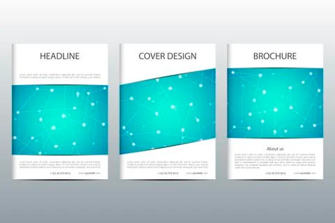 Brochure template layout, flyer, cover, annual report, magazine in A4 size Stock Illustration