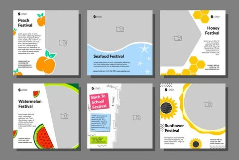 Brochure template set, vector illustration Stock Illustration
