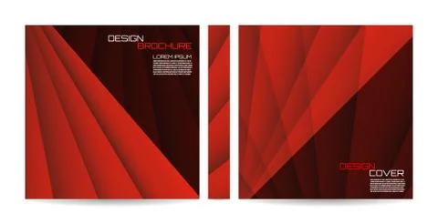 Brochure template with striped overlapping diagonal lines. Magazine, poster,  스톡 일러스트