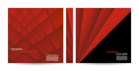 Brochure template with striped overlapping diagonal lines. Magazine, poster,  Stock Illustration