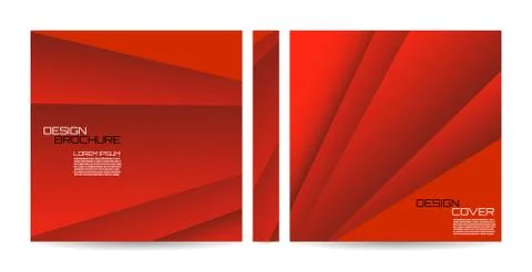 Brochure template with striped overlapping diagonal lines. Magazine, poster,  Illustrazione stock