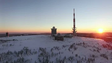 Brocken Aerial View Stock Footage 85872210