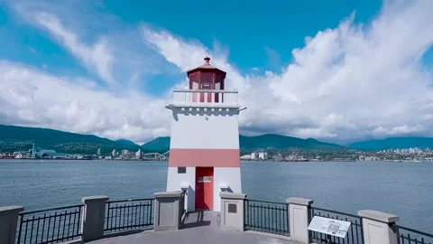 Brockton Point Lighthouse in Stanley Park, Vancouver bc , June, 06, 2026 Stock Footage 337130250