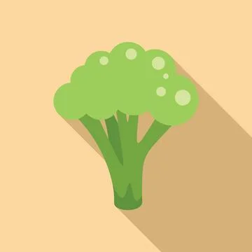 Brocoli icon flat vector. Food cabbage Ilustración de archivo