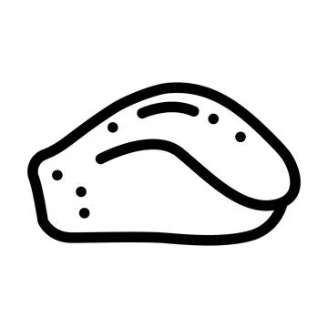 Broiler Liver line icon vector illustration Stock Illustration