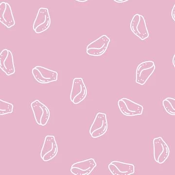 Broiler Liver line vector seamless pattern Stock Illustration