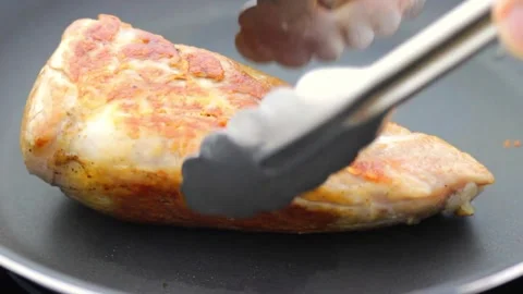 Broiling pork tenderloin Stock Footage 289462040