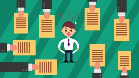 Broke person in panic shows empty pockets to lots of hands with bills Stock Footage 129696048