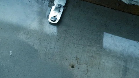 Broke pipe the heating in the floor Stock Footage 86522711