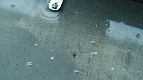 Broke pipe the heating in the floor Stock Footage 86522774