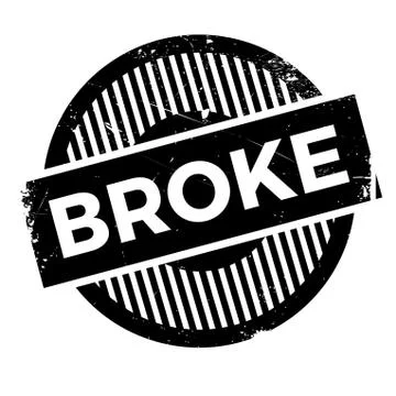 Broke rubber stamp Illustrazione stock