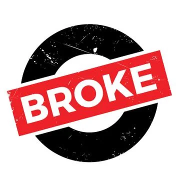 Broke rubber stamp 스톡 일러스트