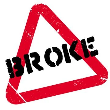 Broke rubber stamp Illustrazione stock