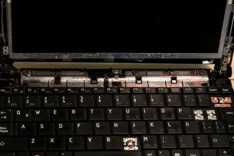 Broked laptop Stock Photos