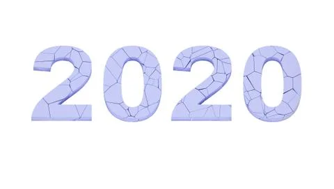 Broken 2020 year Illustrazione stock