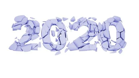 Broken 2020 year Stock-Illustration