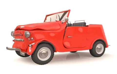 The broken 3d car Stock Illustration