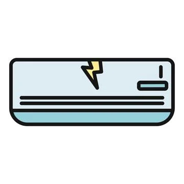 Broken air conditioner system needing repair and maintenance 库存插图