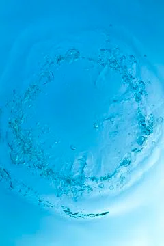 Broken Air Ring Bubbles Underwater  Stock Photos