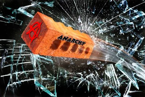 Broken  Anarchy. Stock Photos