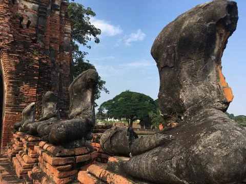 Broken Ancient Buddha Stock Photos