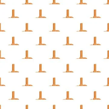 Broken ancient column ruins creating seamless pattern Stock Illustration