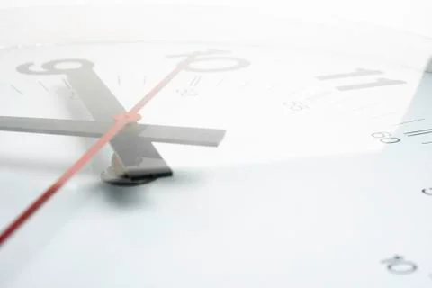 Broken And Dirty Old Clock Face Foto stock