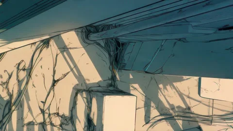 Broken Anime Surface Texture Loop Stock Footage 309436819