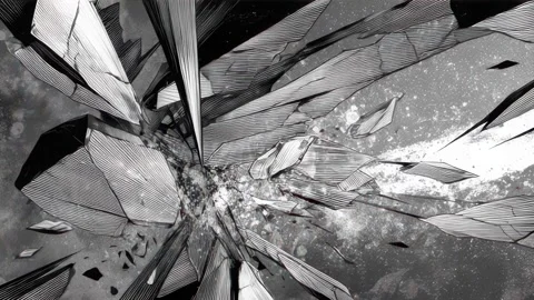 Broken Anime Surface Texture Loop Stock Footage 309437772